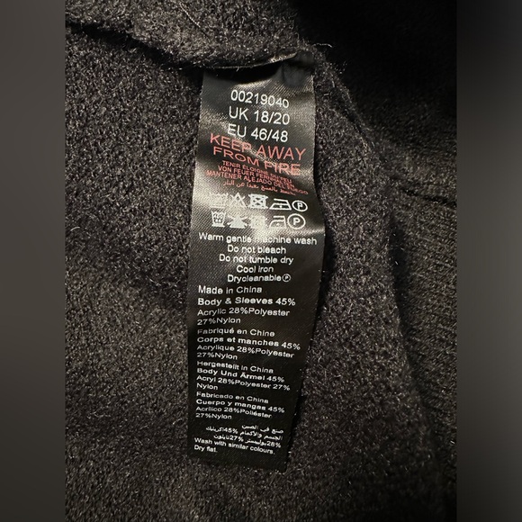 NWT AVENUE BLACK 2 FRONT POCKETS SOFT LONG CARDIGAN SIZE 18/20 - Picture 6 of 8